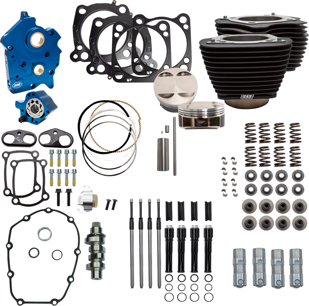 S&S CYCLE Power Pack - 4.375" Stroke - Oil Cooled - Black Granite w/Highlights - M8 310-1057C
