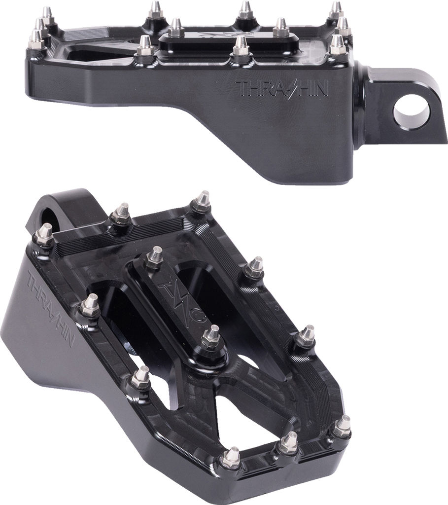 THRASHIN SUPPLY CO. Aggressor Footpegs - Rear - Black TSC-2022-1-D