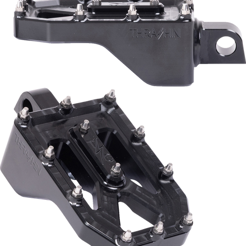 THRASHIN SUPPLY CO. Aggressor Footpegs - Rear - Black TSC-2022-1-D