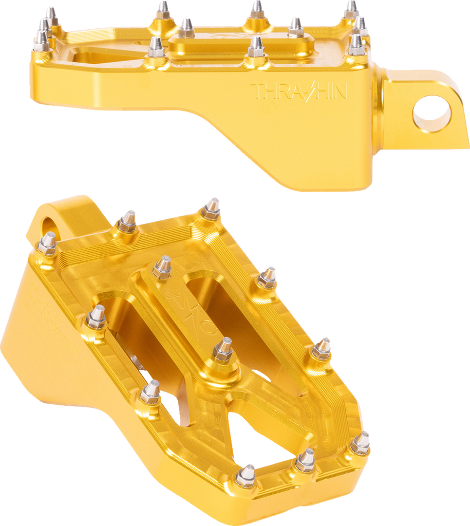 THRASHIN SUPPLY CO. Aggressor Footpegs - Rear - Gold TSC-2022-5-D