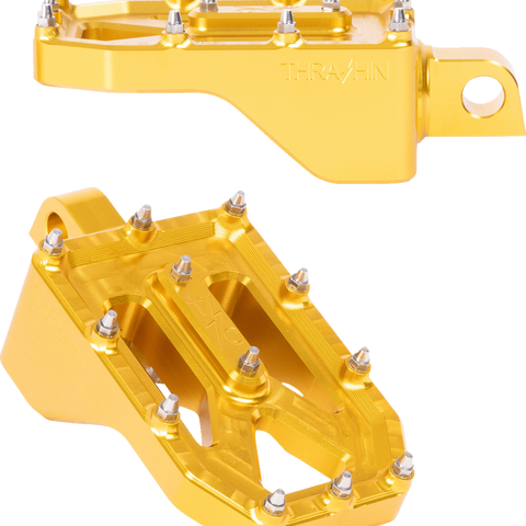 THRASHIN SUPPLY CO. Aggressor Footpegs - Rear - Gold TSC-2022-5-D