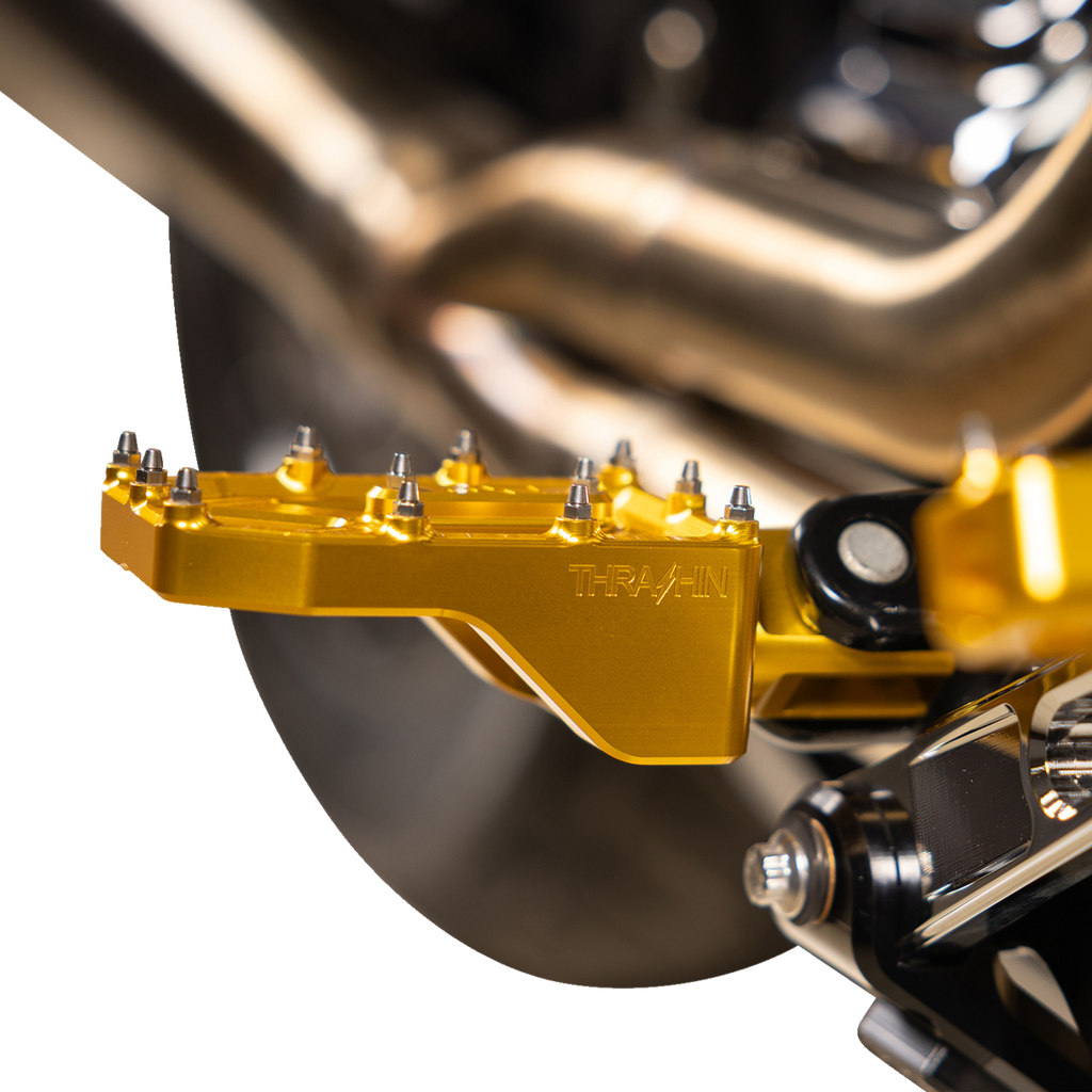 THRASHIN SUPPLY CO. Aggressor Footpegs - Rear - Gold TSC-2022-5-D