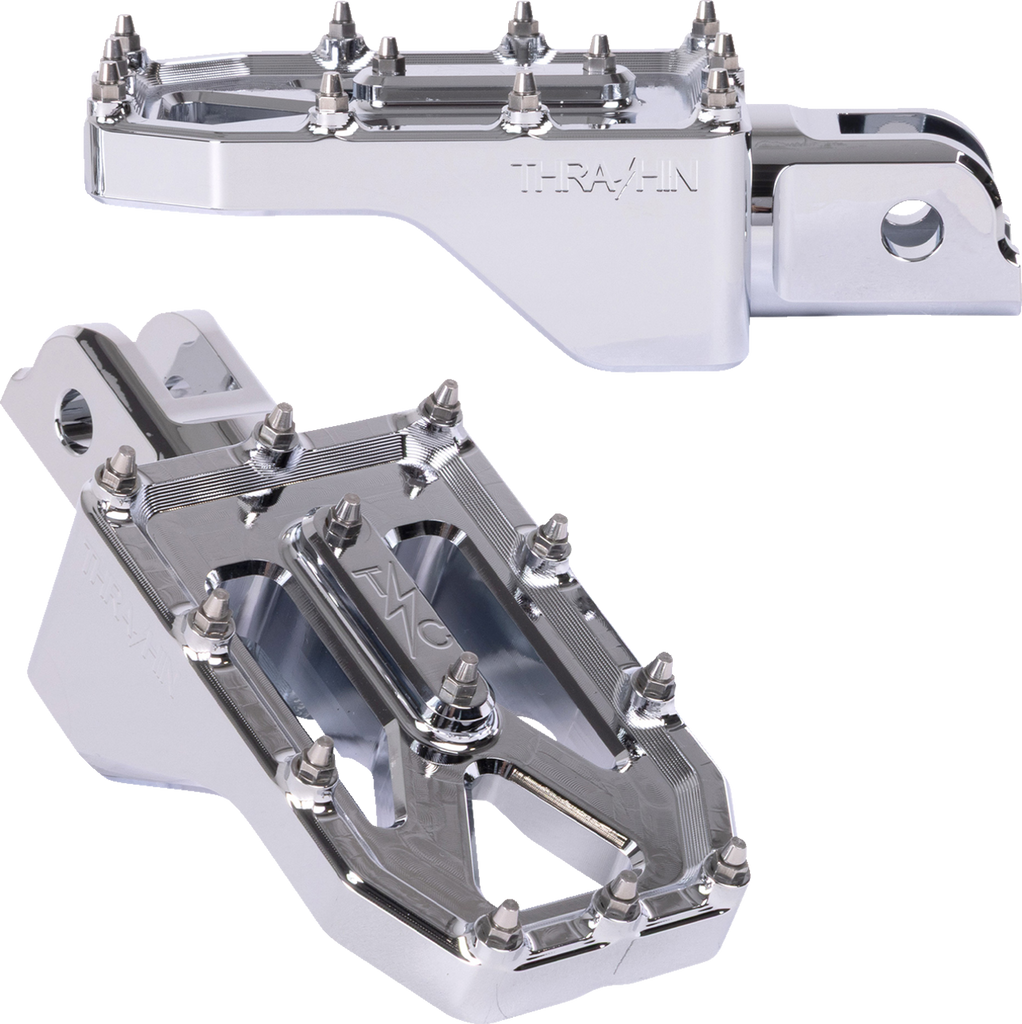 THRASHIN SUPPLY CO. Aggressor Footpegs - Front - Chrome TSC-2022-3-SF