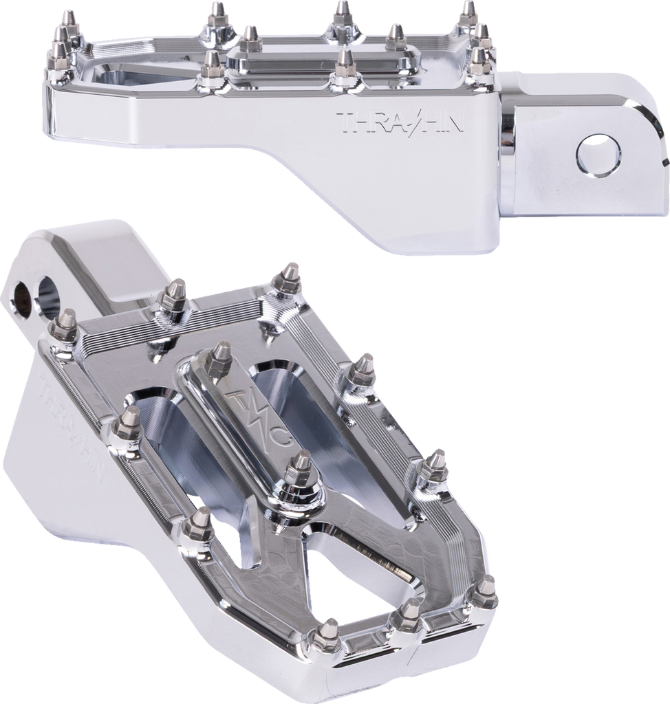 THRASHIN SUPPLY CO. Aggressor Footpegs - Rear - Chrome TSC-2022-3-SR