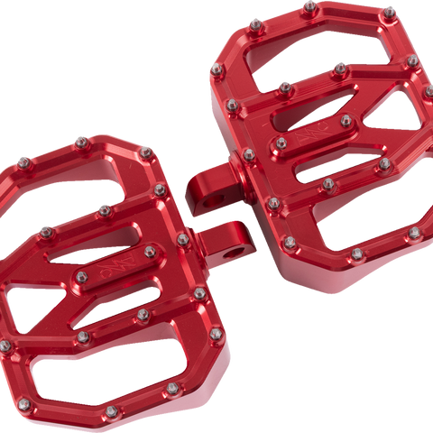 THRASHIN SUPPLY CO. Mini Aggressor Floorboards - Red - Rear TSC-2031-2-D