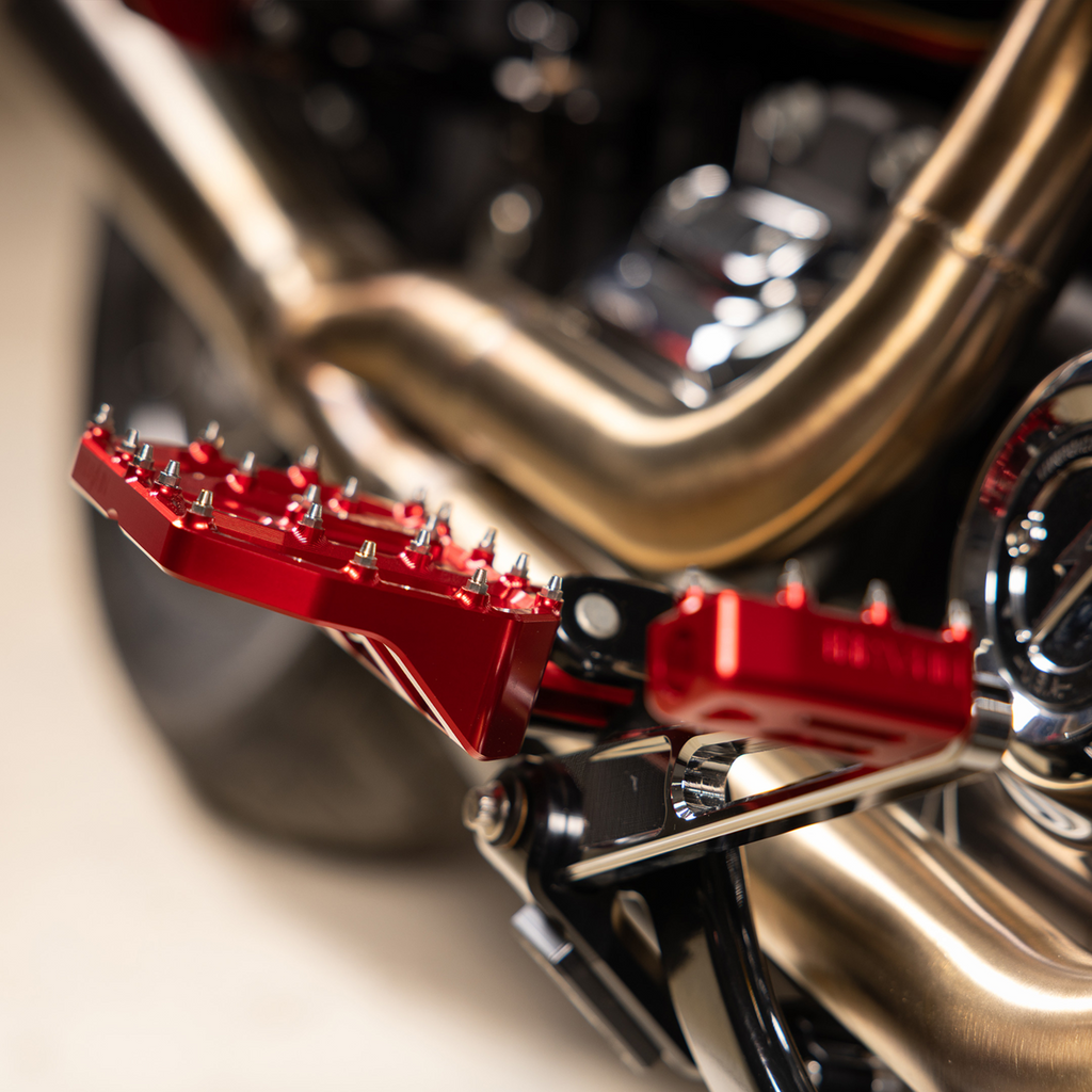 THRASHIN SUPPLY CO. Mini Aggressor Floorboards - Red - Rear TSC-2031-2-D