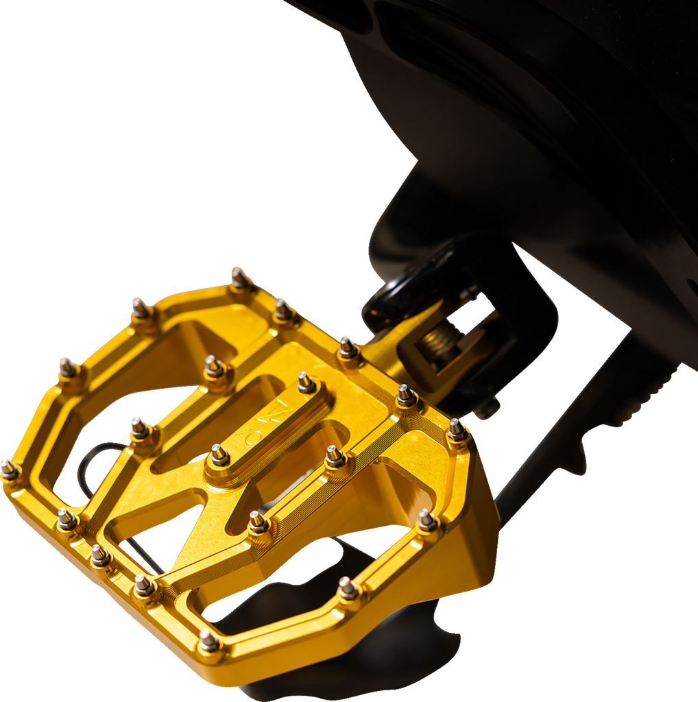 THRASHIN SUPPLY CO. Mini Aggressor Floorboards - Gold Rear TSC-2031-5-D