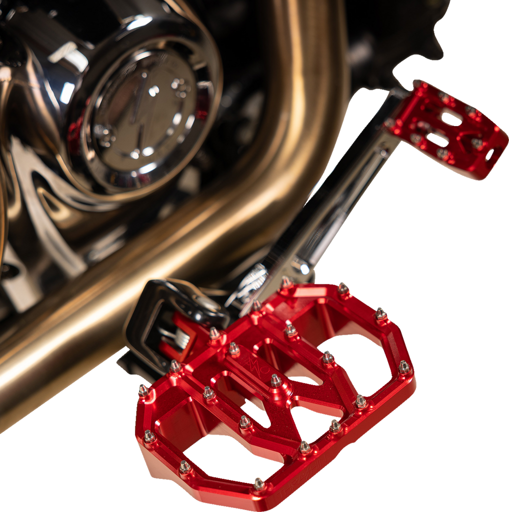 THRASHIN SUPPLY CO. Mini Aggressor Floorboards - Red - Rear TSC-2031-2-D