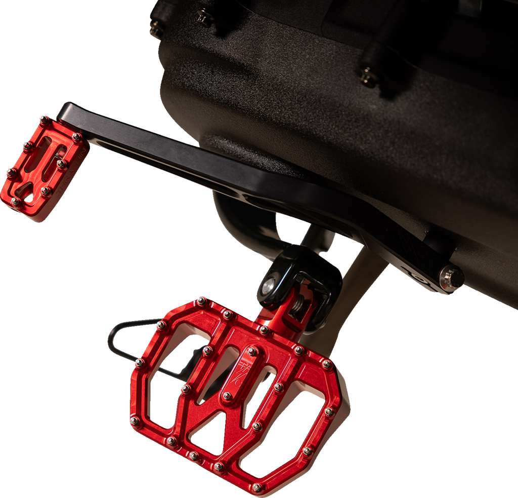 THRASHIN SUPPLY CO. Mini Aggressor Floorboards - Red - Rear TSC-2031-2-D