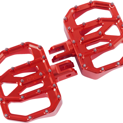 THRASHIN SUPPLY CO. Mini Aggressor Floorboards - Red - Front TSC-2031-2-SF