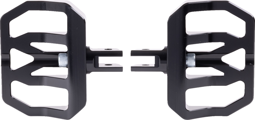 THRASHIN SUPPLY CO. Mini Aggressor Floorboards - Black - Front TSC-2031-1-SF