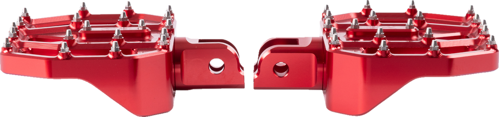 THRASHIN SUPPLY CO. Mini Aggressor Floorboards - Red - Front TSC-2031-2-SF