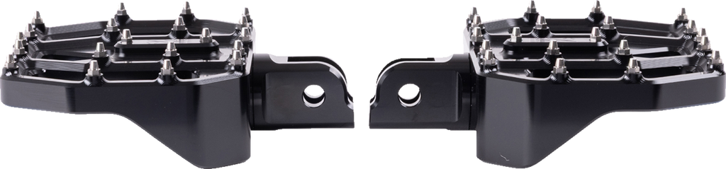 THRASHIN SUPPLY CO. Mini Aggressor Floorboards - Black - Front TSC-2031-1-SF