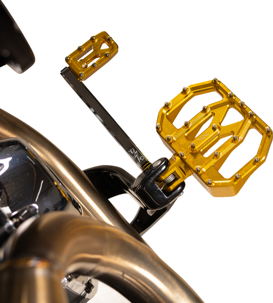 THRASHIN SUPPLY CO. Mini Aggressor Floorboards - Gold Rear TSC-2031-5-D