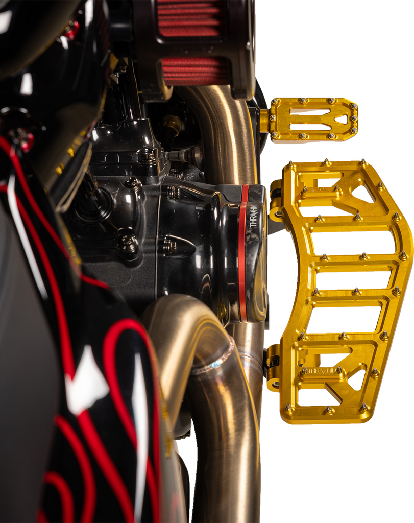 THRASHIN SUPPLY CO. Aggressor Floorboards - Gold TSC-2219-5