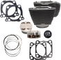 S&S CYCLE 129" Cylinder Kit with Wrinkle Black Finish and Highlighted Fins – Part Number 910-0843A