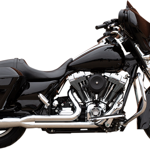 S&S Cycle 2-Into-1 Exhaust System for Harley-Davidson FL Models 1995-2016 - Chrome 550-0776