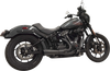BASSANI XHAUST 2-into-1 Ripper Exhaust System with Megaphone Muffler for M8 Softail - Short Chrome (Part #1S75E)