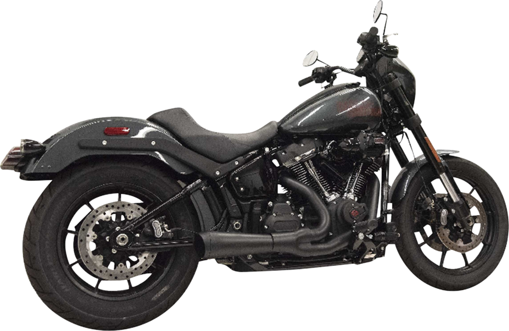 BASSANI XHAUST 2-into-1 Ripper Exhaust System with Megaphone Muffler for M8 Softail - Short Chrome (Part #1S75E)