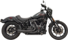 BASSANI XHAUST 2-into-1 Ripper Exhaust System with Megaphone Muffler for M8 Softail - Short Chrome (Part #1S75E)