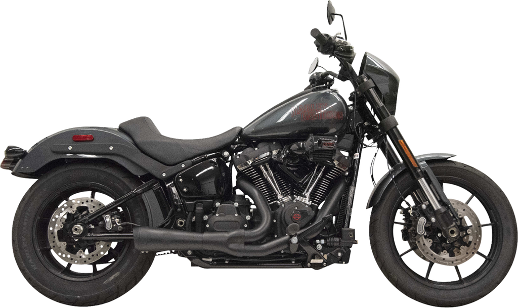 BASSANI XHAUST 2-into-1 Ripper Exhaust System with Megaphone Muffler for M8 Softail - Short Chrome (Part #1S75E)