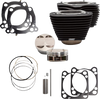 S&S CYCLE Cylinder Kit 4.375 inch Stroke - Wrinkle Black with M8 - Part Number 910-0681A