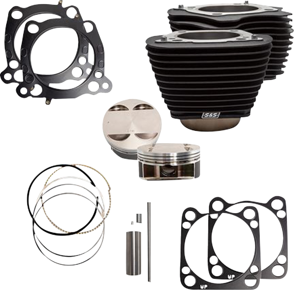 S&S CYCLE Cylinder Kit - 4.500" Stroke - Wrinkle Black w/o Highlight - M8 910-0685A