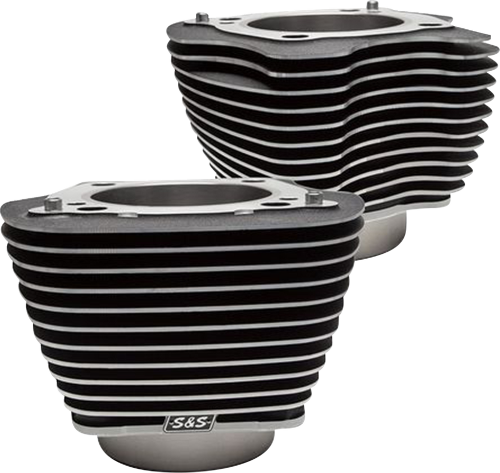 S&S Cycle M8 Cylinder Set, 4.25-Inch Bore, Unhoned, Wrinkle Black with Highlights - 910-0682A