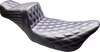 LE PERA Tailwhip Daddy Long Legs Seat for FLT/FLH 2008-2023, Black with Purple Double Diamond Stitch - Part LK-587DLDD-P01