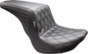 LE PERA Kickflip Up Front Seat - Double Diamond in Black for FL/FX '18-'25 (Part No. LYU-590DD)