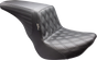 LE PERA Kickflip Up Front Seat - Double Diamond in Black for FL/FX '18-'25 (Part No. LYU-590DD)