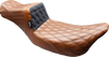 LE PERA Tailwhip Daddy Long Legs Seat for FLT/FLH 2008-2023 - Brown and Black Double Diamond Stitch, Part LK-587DLTDV01