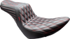 LE PERA Tailwhip Seat - Black with Red Stitch for FX/FL 2018-2025, Part Number LYR-580DD-R01