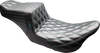LE PERA Tailwhip Seat for FLT/FLH 2008-2023 with Green Stitch - Double Diamond Style
