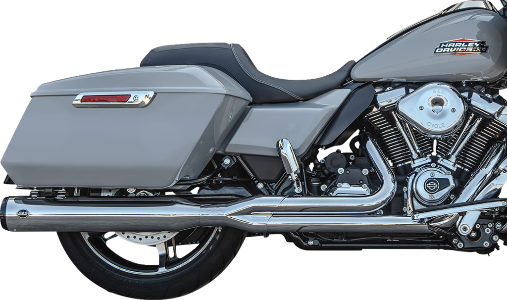 S&S Cycle 2-Into-1 GNX Exhaust System for Touring Bikes, Chrome - Part 550-1168
