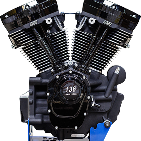 S&S CYCLE MK136 Engine with 475G Camshaft for M8 Softail - Oil Cooled, Black Edition