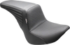 LE PERA Kickflip Up Front Seat - Basketweave Black for Harley FL/FX 2018-2025 (Part LYU-590BW)