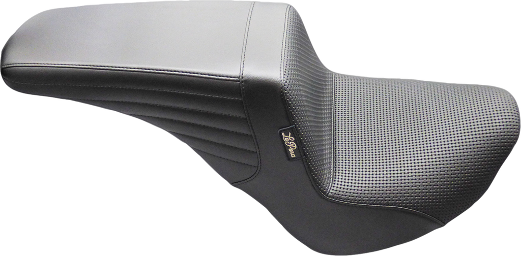 LE PERA Kickflip Up Front Seat - Basketweave Black for Harley FL/FX 2018-2025 (Part LYU-590BW)