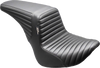 LE PERA Kickflip Up Front Seat - Pleated Black - FL/FX '18-'25 LYU-590PT