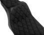 SLYFOX High Noon Seat - Double Diamond - Black Logo - Black Stitch - FLH/FLT '97-'07 4702C-SlyFox