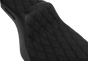 SLYFOX High Noon Seat - Double Diamond - Black Logo - Black Stitch - FLH/FLT '23-'25 4704C-SlyFox