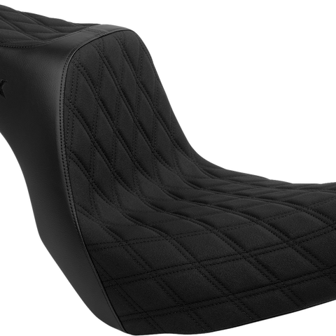 SLYFOX High Noon Seat - Double Diamond - Black Logo - Black Stitch - FL/FX '18-'25 4701C-SlyFox