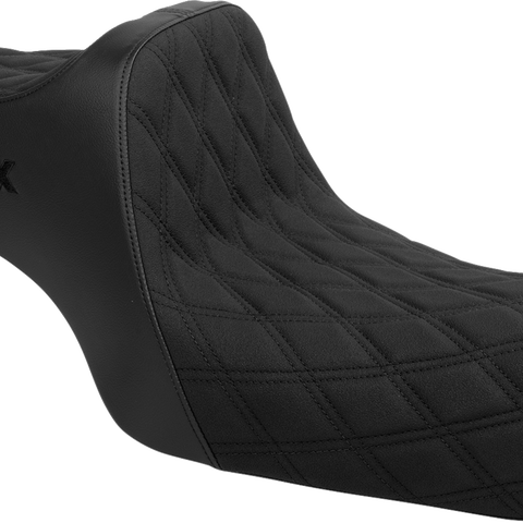 SLYFOX High Noon Seat - Double Diamond - Black Logo - Black Stitch - XL '04-'22 4709C-SlyFox