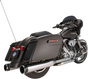 S&S Cycle 4-1/2-Inch MK45 Performance Mufflers, Chrome with Black Thruster Endcaps, Part Number 550-0619