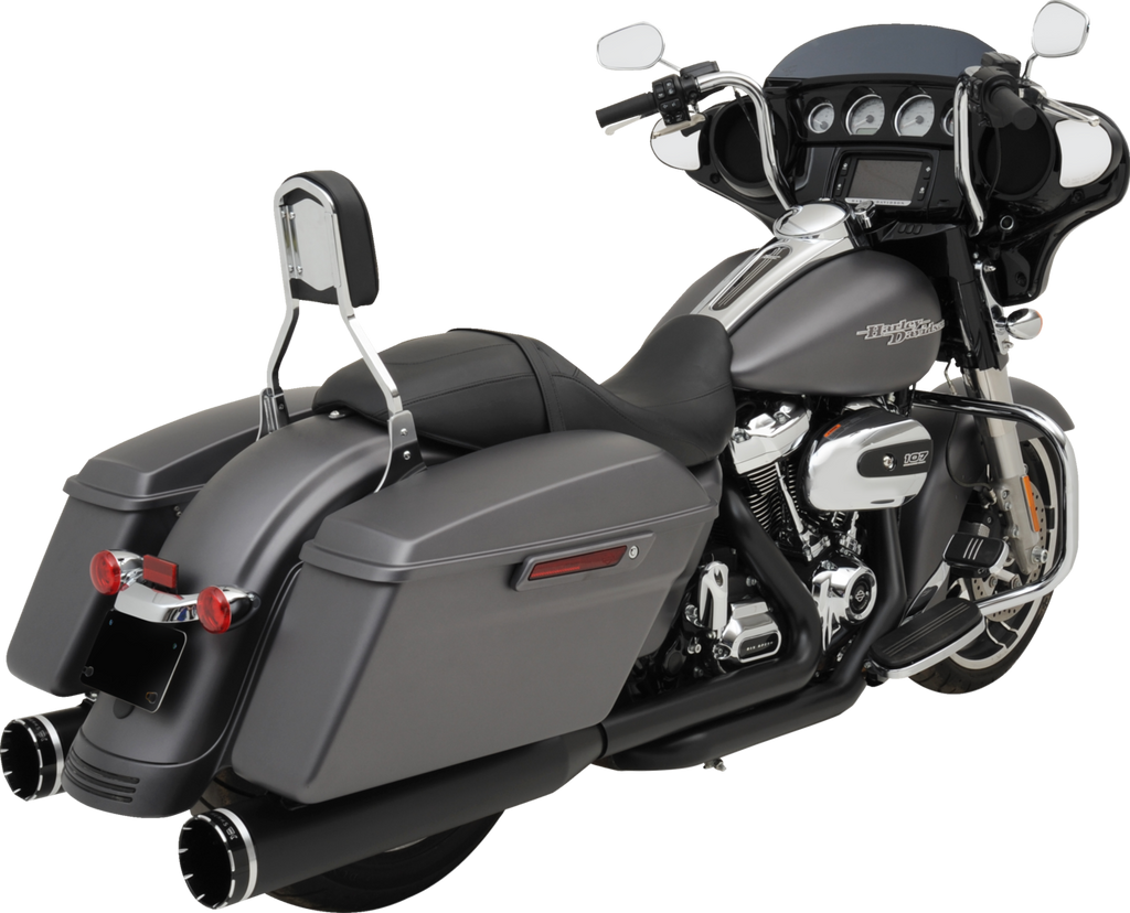 Khrome Werks 200810A-SR Dominator-SR 2-Into-1-Into-2 Exhaust System for M8 Touring - Black Finish