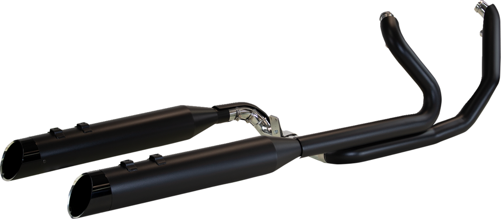 Khrome Werks 200810A-SR Dominator-SR 2-Into-1-Into-2 Exhaust System for M8 Touring - Black Finish