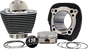 S&S CYCLE 132" High Compression and 136" Big Bore Kit for 114"/117" Motors - 4.320" Bore, Black with Highlighted Fins, Part #910-0909A