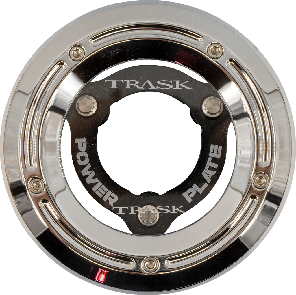 TRASK Derby Cover with Power Plate Kit for Harley Softail 2018-2025 - Chrome and Black Finish