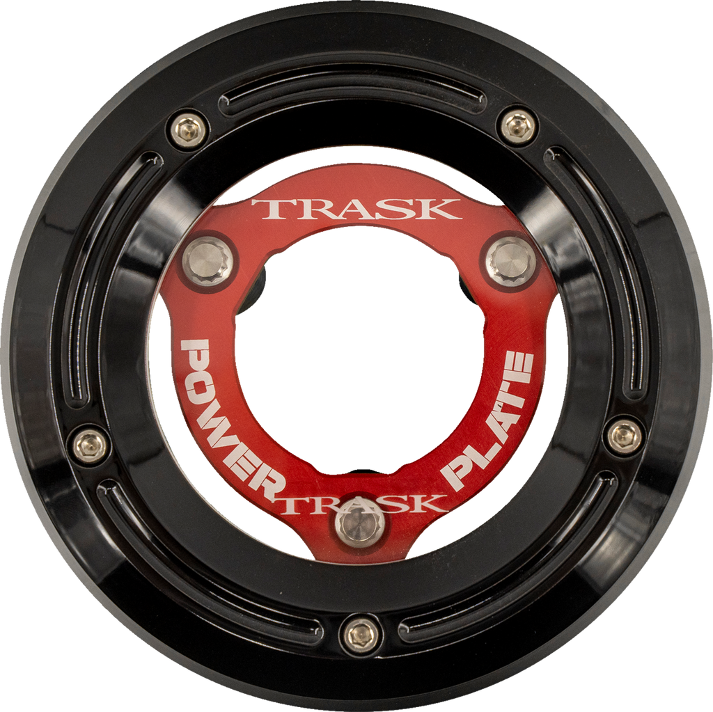 TRASK Derby Cover with Power Plate Kit for Harley-Davidson Softail 2018-2025 - Black and Red