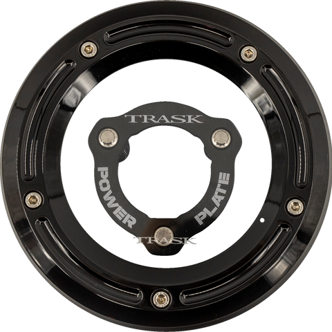 TRASK Black Derby Cover with Power Plate Kit for Harley-Davidson '17-'25 – Part TM-0051-BK-BK